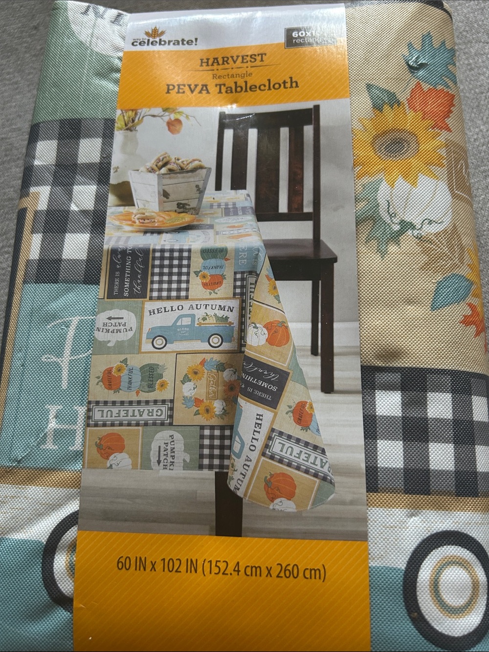 Harvest PEVA Tablecloth - Autumn Multi-Color
